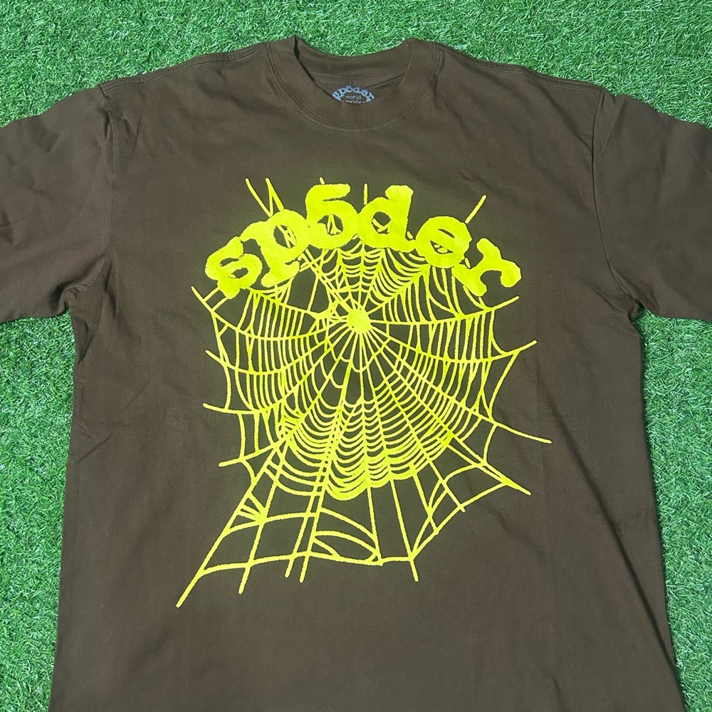 Brown Sp5der Web Tee